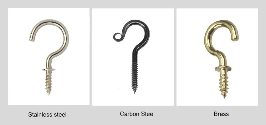 brass hook cup nails types