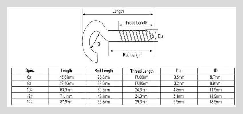 brass carbon steel hook cup nails size