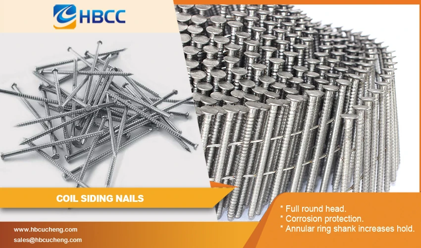 15 degree coil siding nails Advantages
